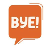 speech bubble bye communication illustration vector