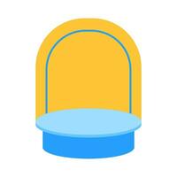 podium stage with background illustration vector