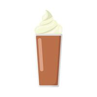 milkshake chocolate illustration vector