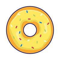 donut glazed sweet illustration vector