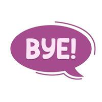 speech bubble bye communication illustration vector