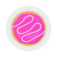 donut glazed sweet dessert illustration vector