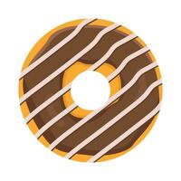 donut glazed sweet dessert illustration vector