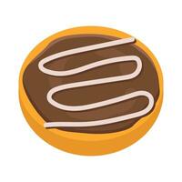 donut glazed sweet dessert illustration vector