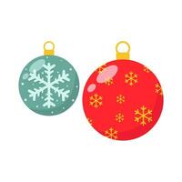copo de nieve en Navidad pelota decoración ilustración vector