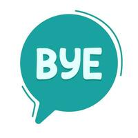 speech bubble bye communication illustration vector