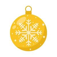 snowflake in christmas ball decoration illustration vector