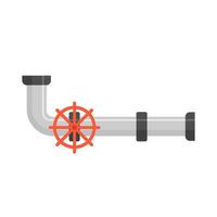 pipe water with steering wheel illustration vector