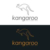 Kangaroo logo design vector