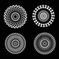 White vector mandala design set