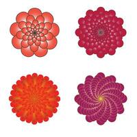 colorful vector flower icon design