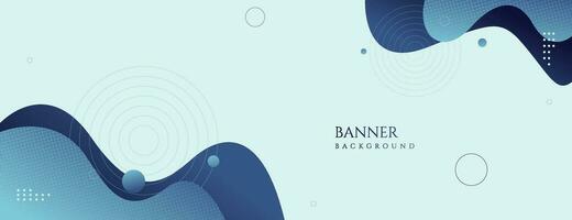 abstract fluid background in blue color with halftone and geometric element composition vector