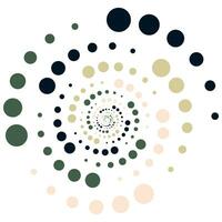 dotted circular element with four color vector