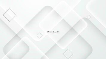 abstract white background with overlapping square shapes composition vector