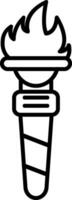 Torch Line Icon vector