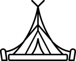 Tent Line Icon vector