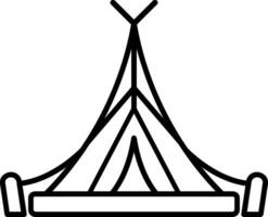 Tent Line Icon vector