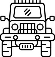 Jeep Line Icon vector