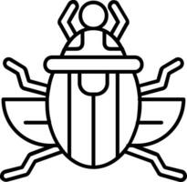 Scarab Line Icon vector