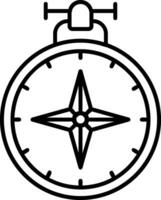 Compass Line Icon vector