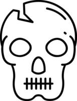 Skull Line Icon vector