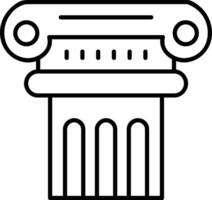 icono de línea de columna vector