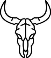 Bull skull Line Icon vector