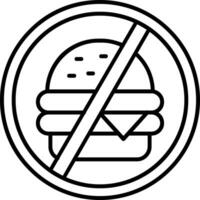 No food Line Icon vector