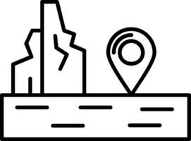 Location Line Icon vector