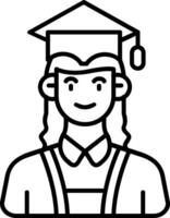 Student Line Icon vector