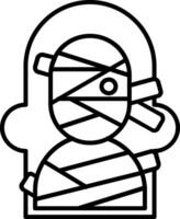 Mummy Line Icon vector