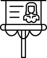 Stand Line Icon vector