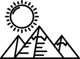 pyramids Line Icon vector