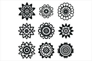 mandala diseño patrones vector, sencillo mandala diseño, mandala diseño mehndi, vector