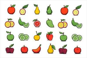 Vegetable food and fruits vector,food vector,fresh food vector, vector