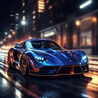 AI generated sports car Ai generate photo