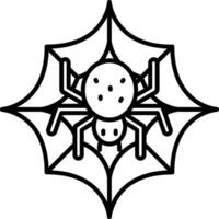 Spider web Line Icon vector