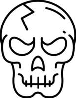 Skull Line Icon vector