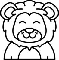 Happy Line Icon vector