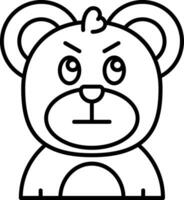 Angry Line Icon vector