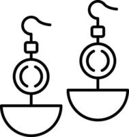 Earrnings Line Icon vector