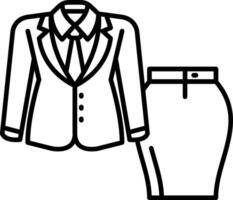 Women suit Line Icon vector