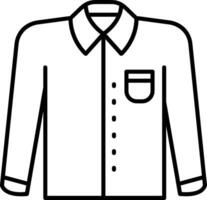 icono de línea de camisa formal vector