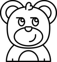 Smirking Line Icon vector