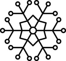 Snowflake Line Icon vector