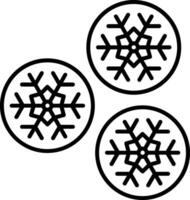 icono de línea de bola de nieve vector