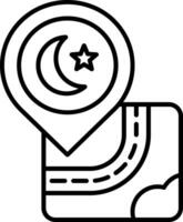 Mosque Line Icon vector