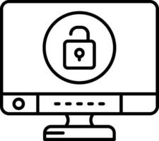 Unlock Line Icon vector