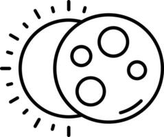 Eclipse Line Icon vector