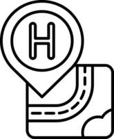 Hospital Line Icon vector